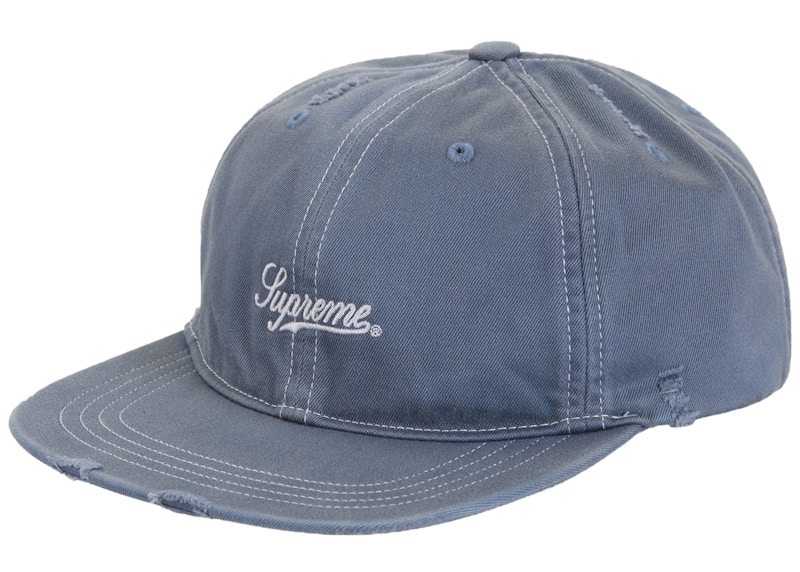 帽子 Supreme Distressed Script 6-Panel Supreme Distressed Script 6-Panel (FW25) - $48