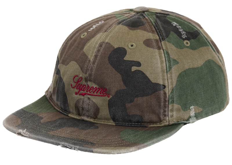 帽子 supreme 6 panel cap desert camo