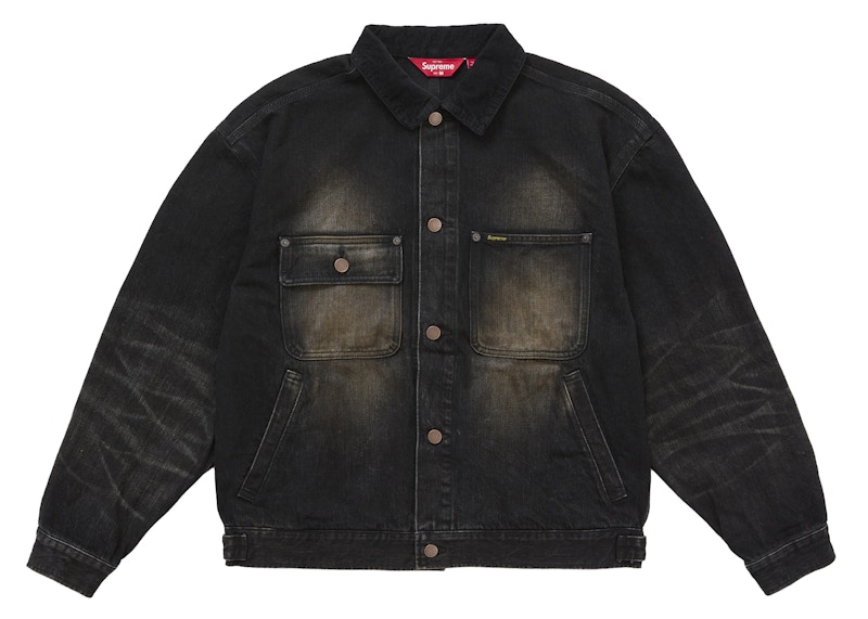 Supreme Distressed Selvedge Trucker Jacket (FW25) Washed
