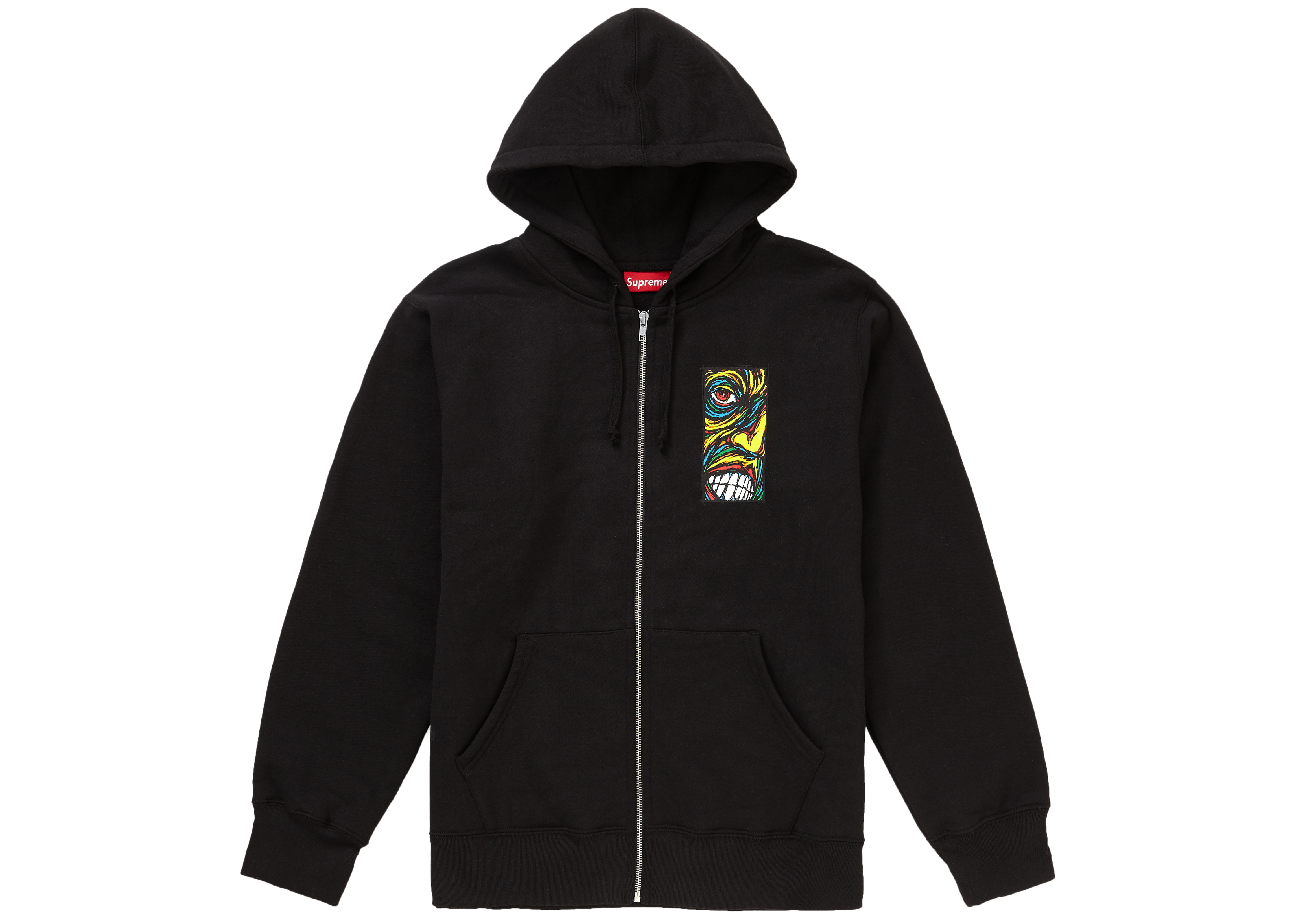 Supreme Gonz Appliqué Zip Up Hooded Sweatshirt Black Men's - FW22 - US