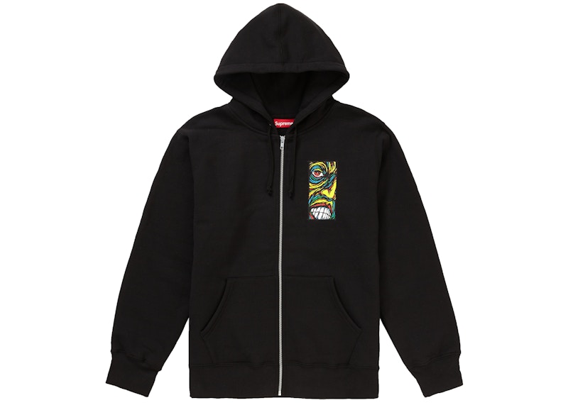 Supreme Gonz Appliqué Zip Up Hooded Sweatshirt Black Men's - FW22 - US