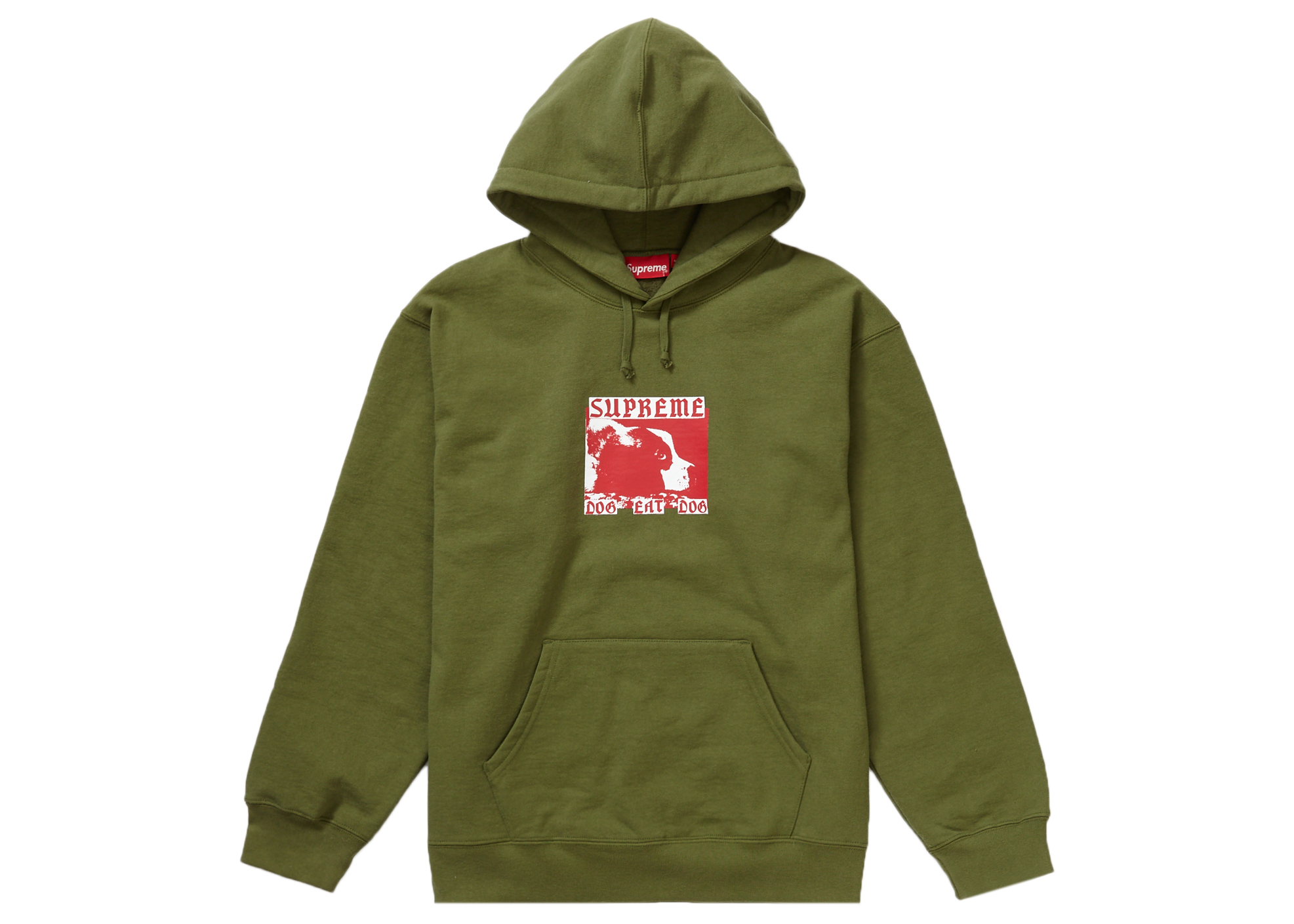 Supreme Dog Eat Dog Hooded Sweatshirt Olive Men's - SS22 - US