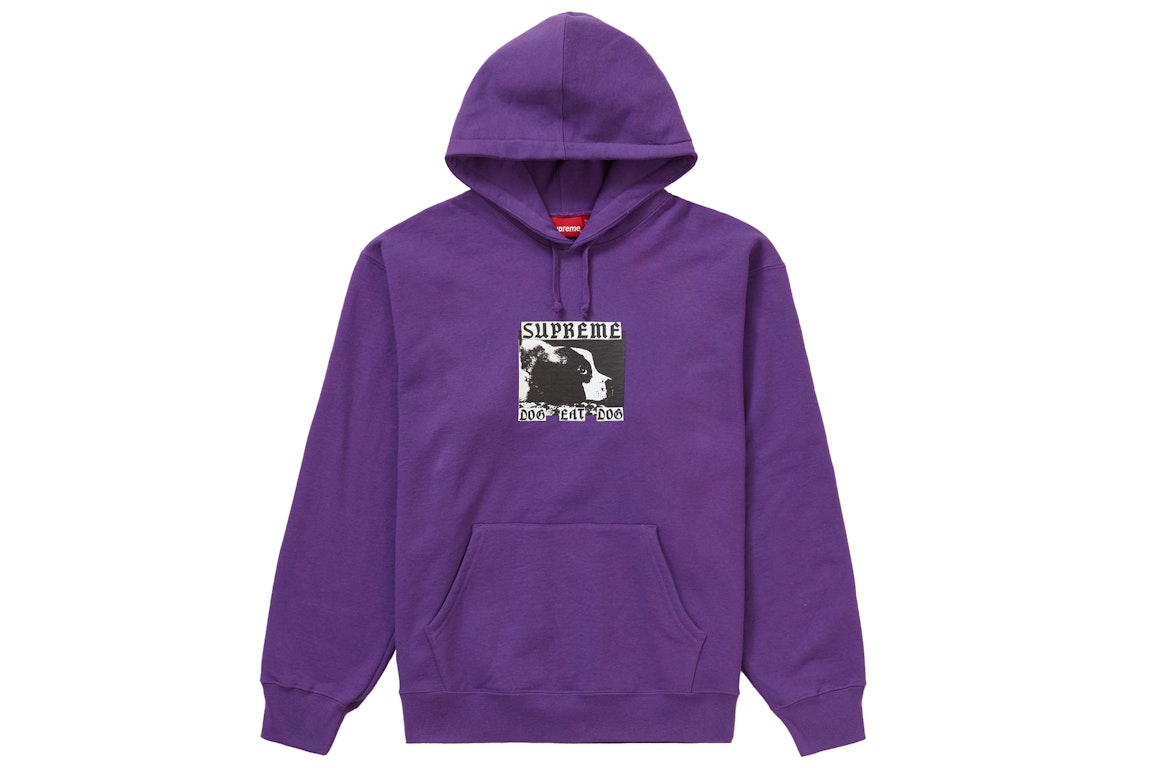 Pre-owned Supreme Dog Eat Dog Hooded Sweatshirt Purple