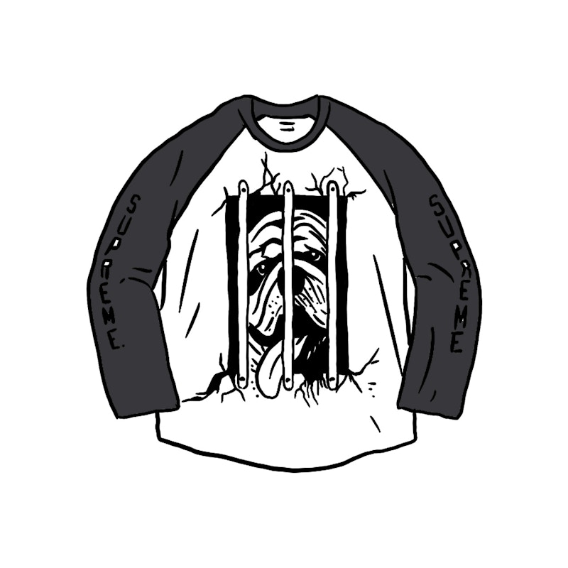 Supreme Demon Raglan L/S Top Black Men's - FW22 - US