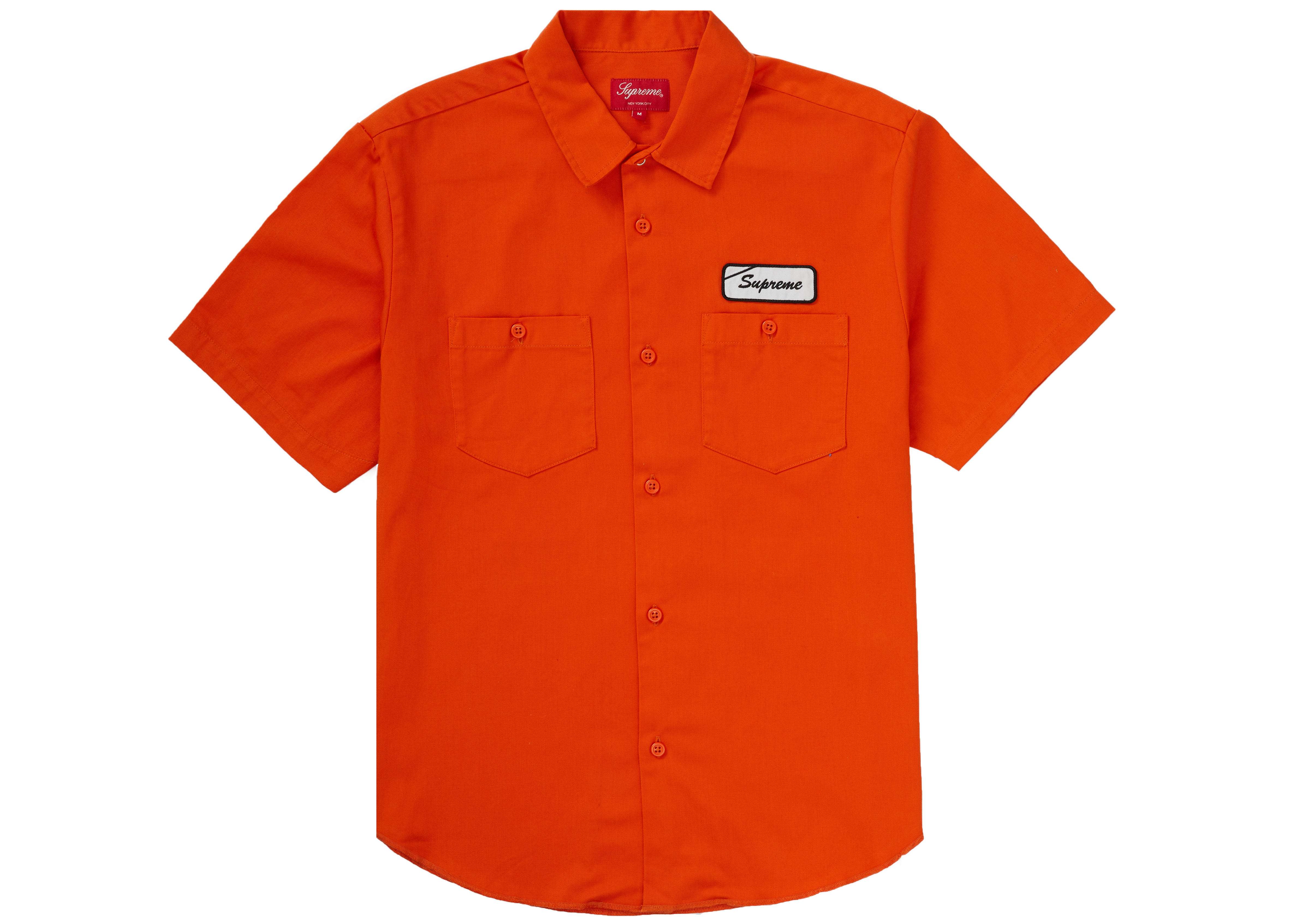 Supreme Dog S/S Work Shirt Orange メンズ - SS21 - JP