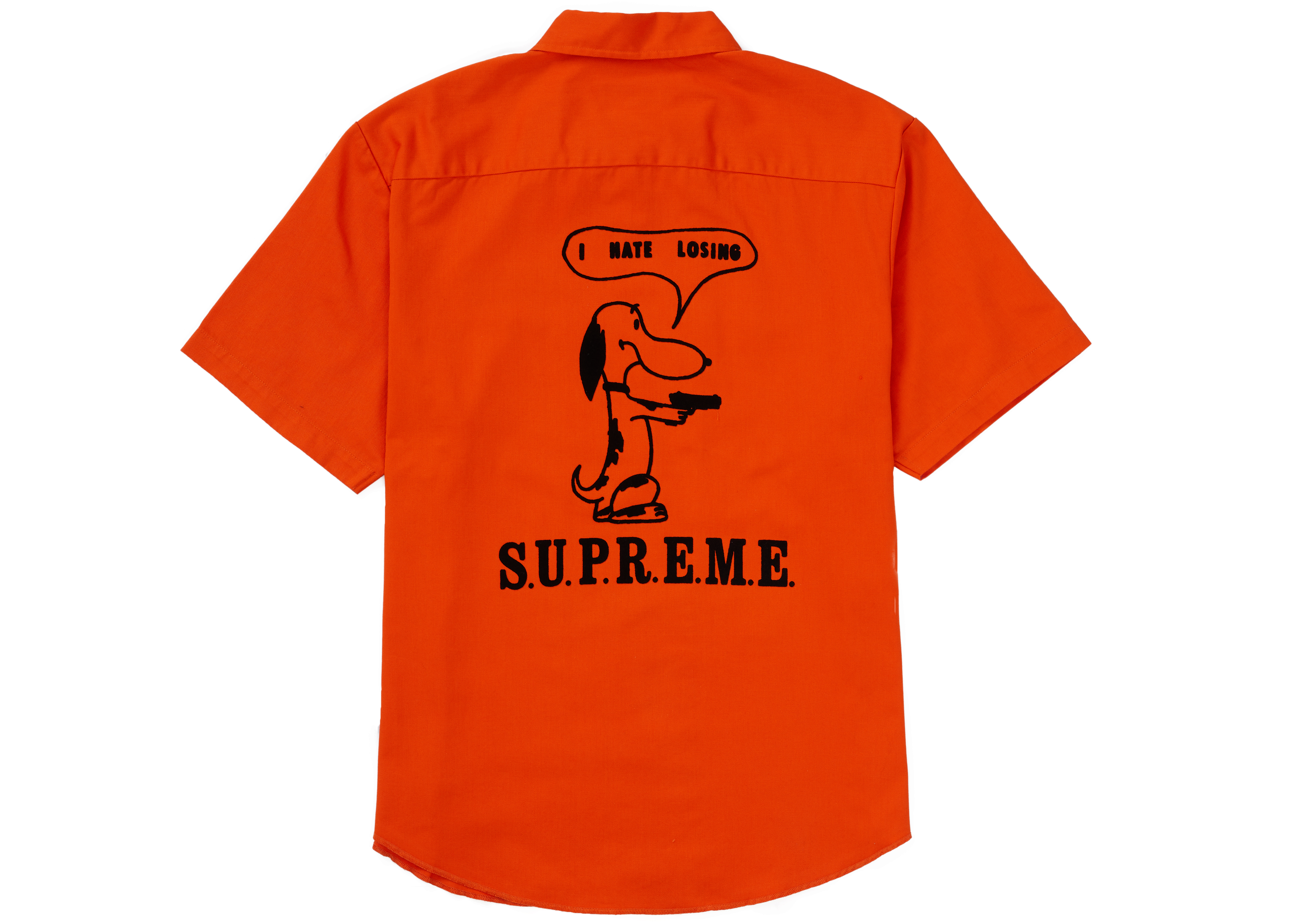 Supreme Dog S/S Work Shirt Orange Men's - SS21 - US