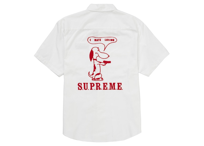 Supreme Dog S/S Work Shirt  white Lサイズ