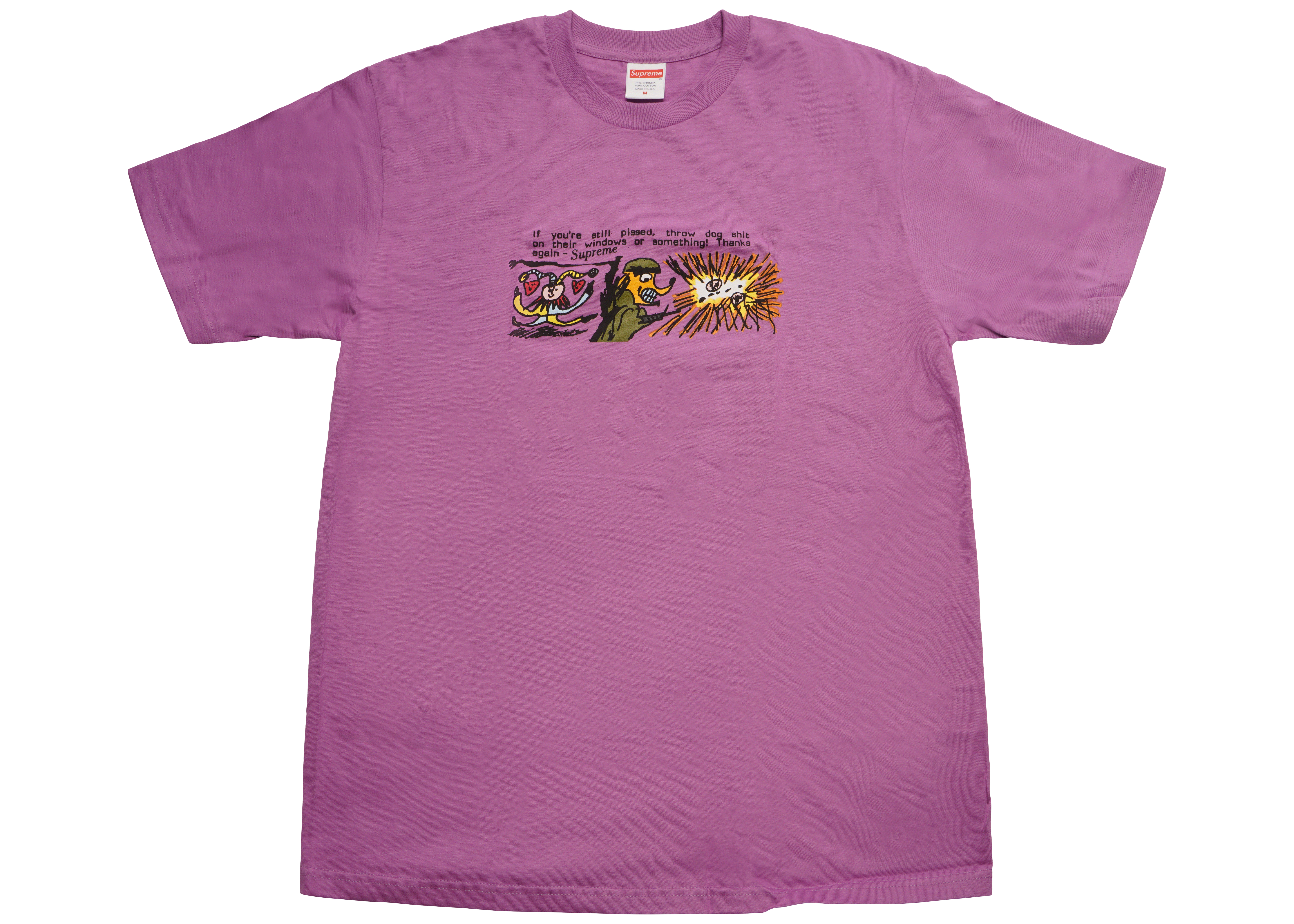 Supreme Dog Shit Tee Light Purple Men's - FW17 - US