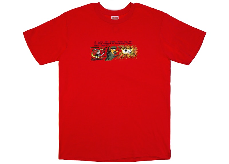 Supreme Dog Shit Tee Red Men's - FW17 - US