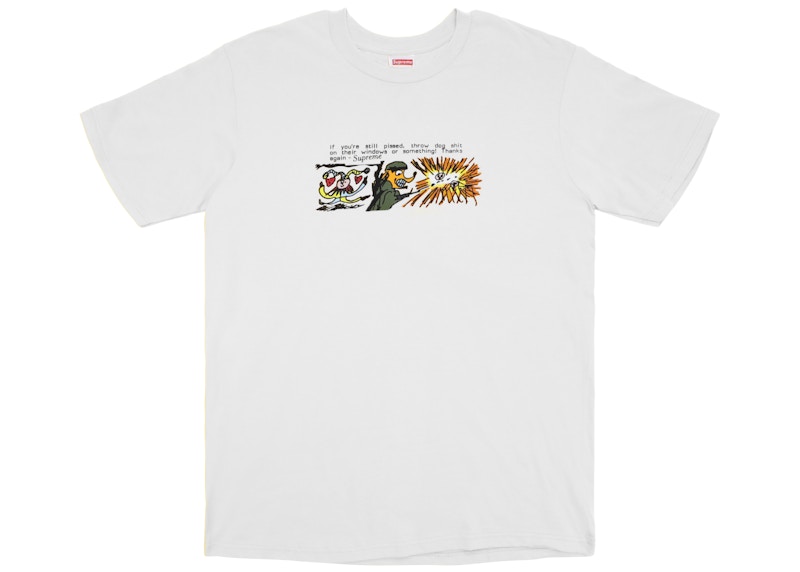 Supreme Dog Shit Tee White Men's - FW17 - US