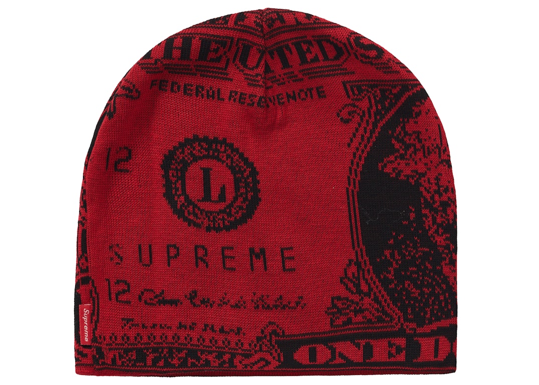 Pre-owned Supreme Dollar Beanie Red