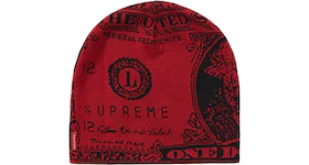 Supreme Dollar Beanie Red