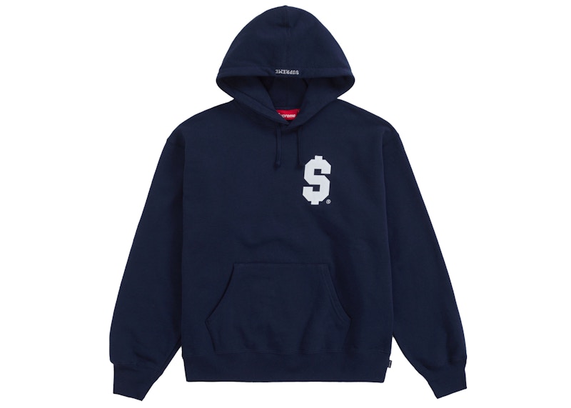 Dark blue supreme hoodie on sale