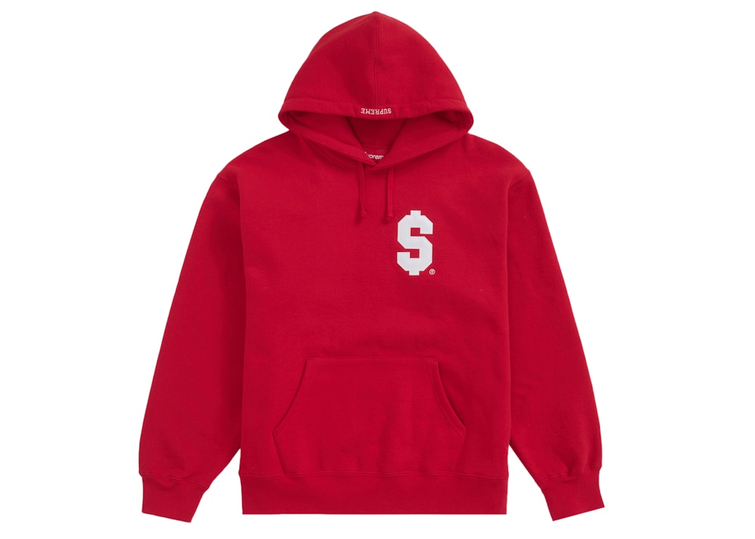 Pre-owned Supreme $ Hooded Sweatshirt Red