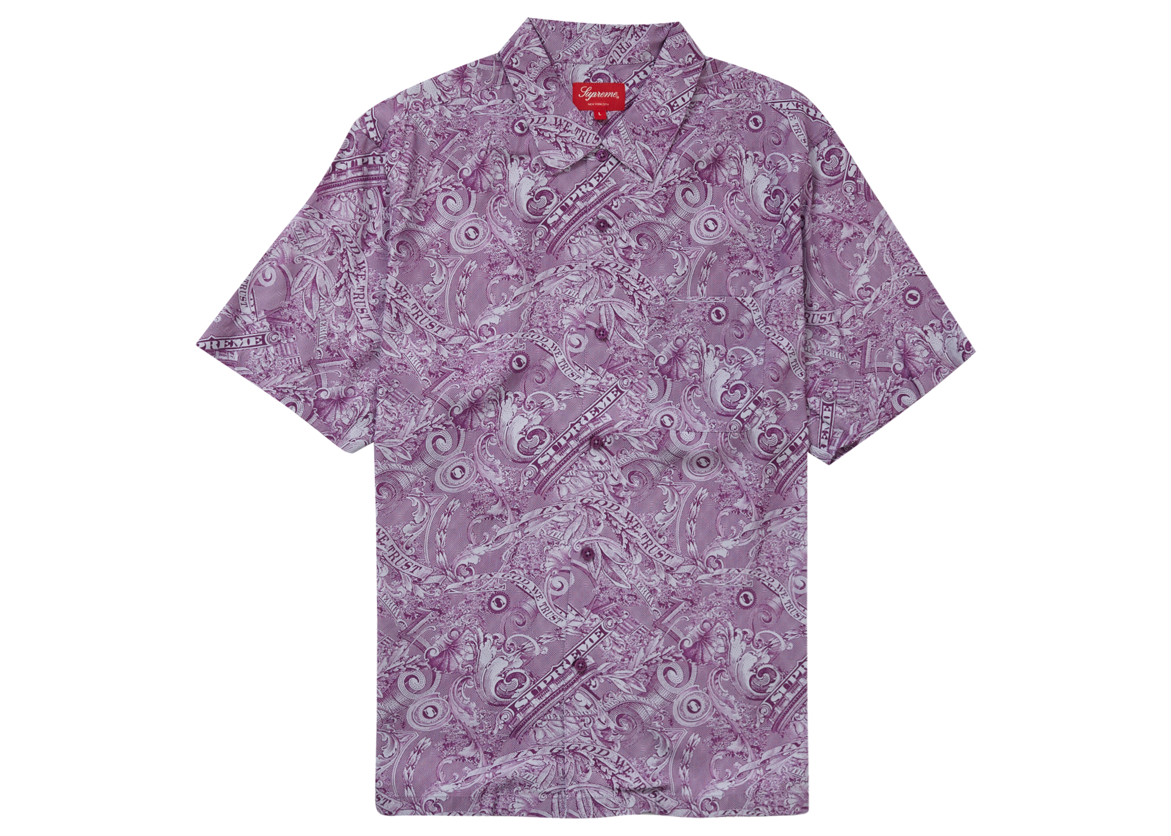Supreme Dollar S/S Shirt Purple Men's - SS23 - US