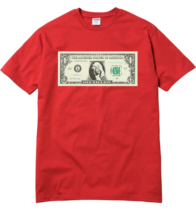 Supreme Dollar Tee Red Men's FW17 US
