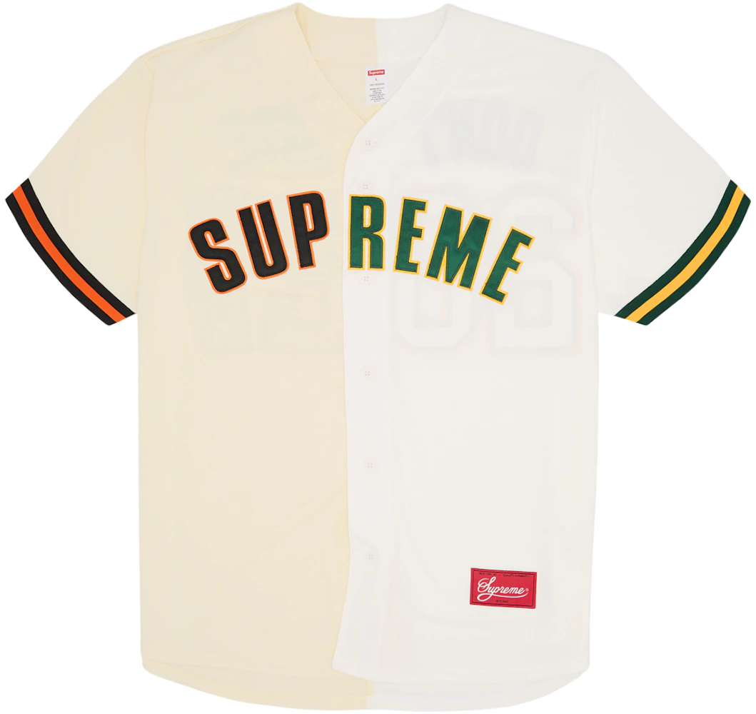 Supreme Rhinestone Baseball Jersey Yellow- Size Medium
