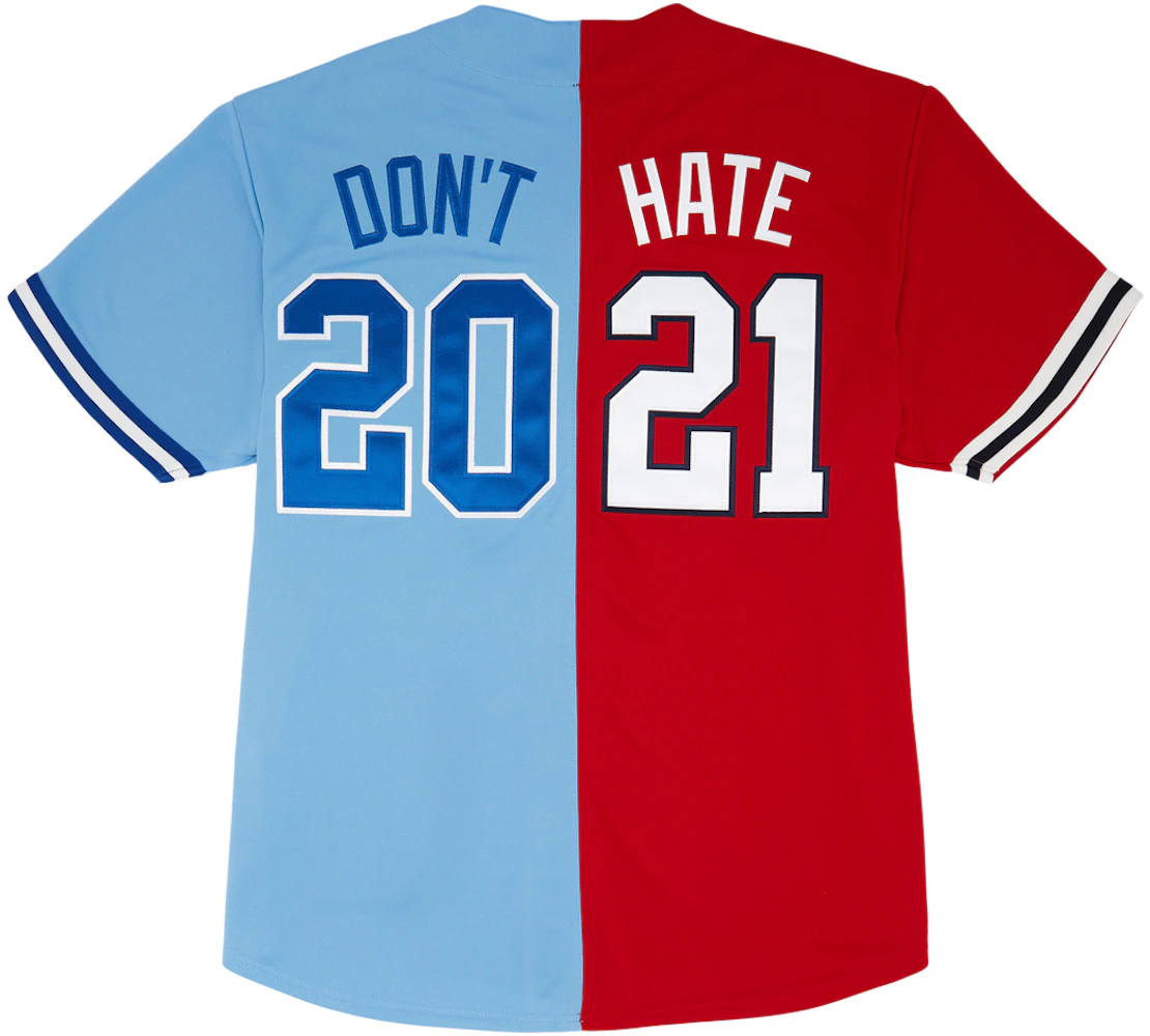 Supreme Don't Hate Baseball Jersey Red Men's - SS21 - US