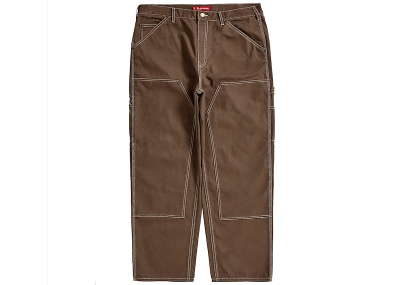 Supreme Double Knee Canvas Painter Pant Brown