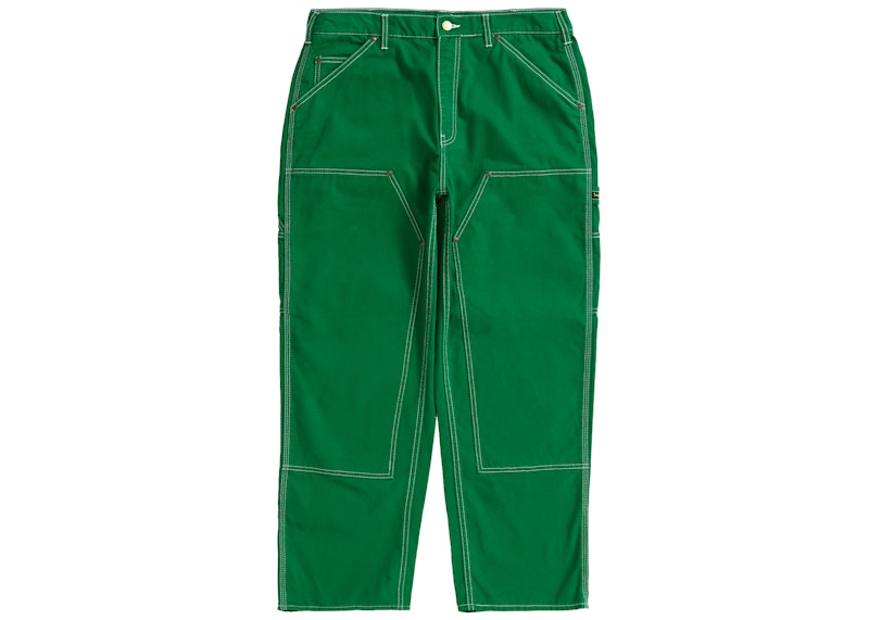 Supreme Double Knee Canvas Painter Pant Green Men's - SS22 - US