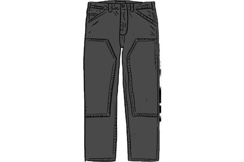 Supreme Double Knee Corduroy Painter Pant Black Men's - SS21 - US Supreme Double Knee Corduroy Painter Pant Black Men's - SS21 - US