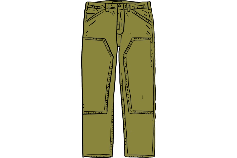 Supreme Double Knee Corduroy Painter Pant Green