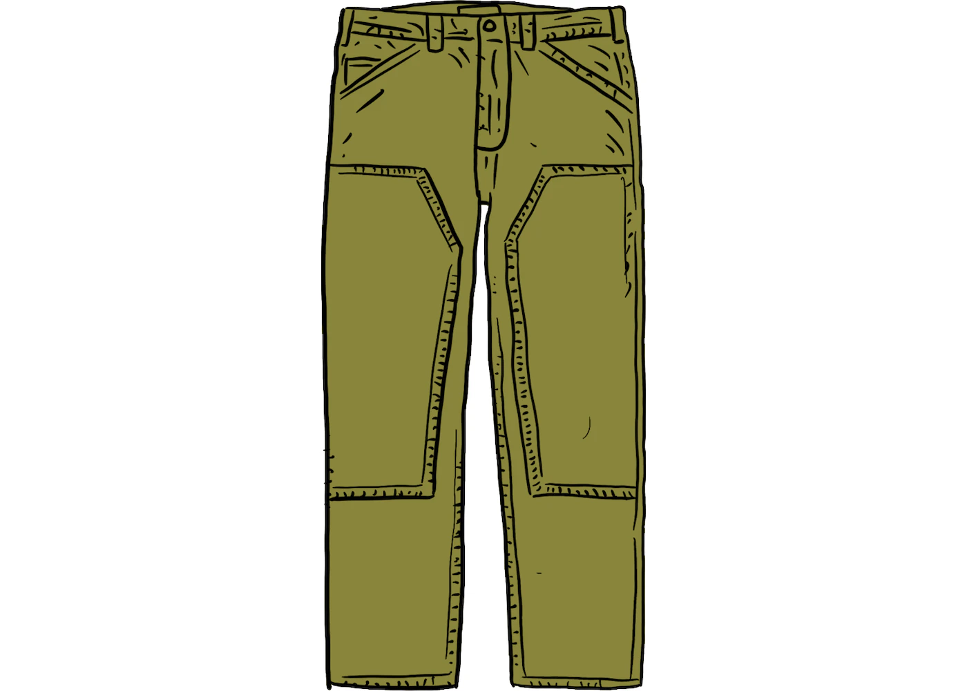 Supreme Double Knee Corduroy Painter Pant Green Men's - SS21 - US