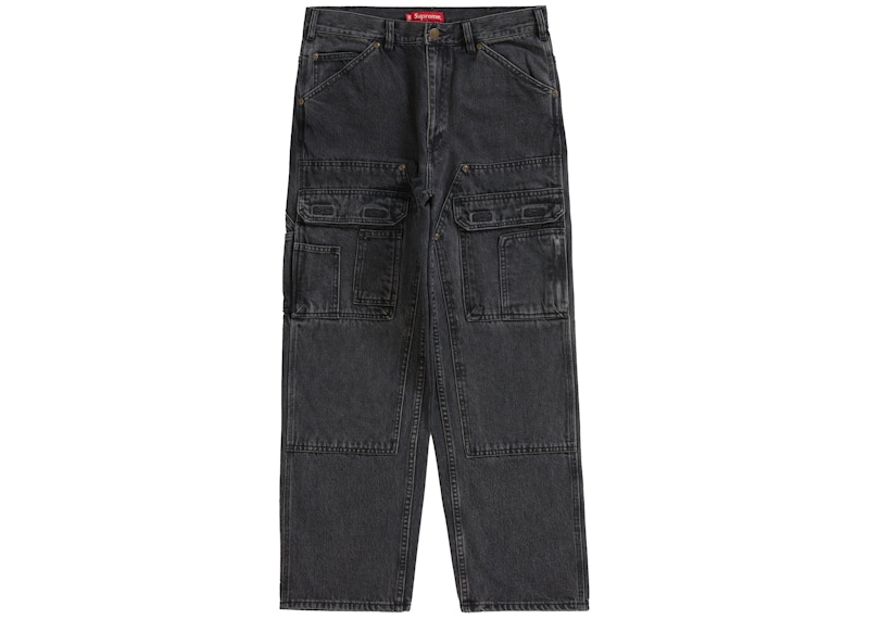 Supreme Double Knee Denim Utility Pant Black Men's - SS22 - US