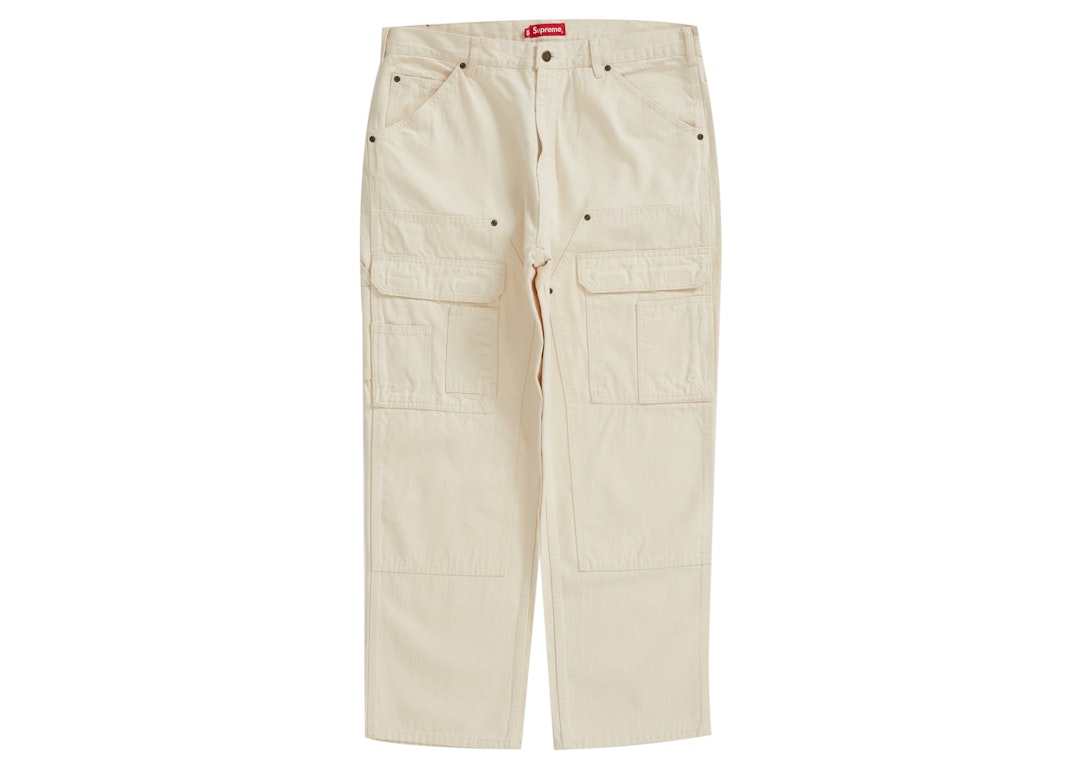 Pre-owned Supreme Double Knee Denim Utility Pant Natural