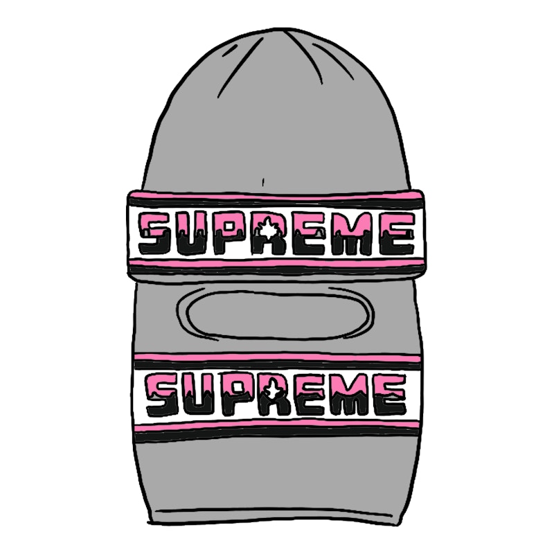 supreme double logo beanie