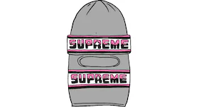 Supreme Double Logo Facemask Beanie Grey