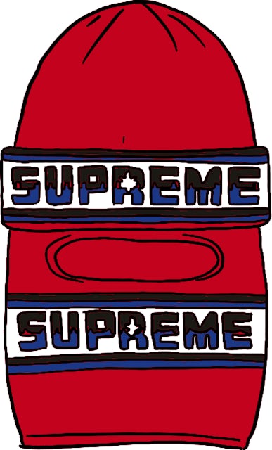Supreme Double Logo Facemask Beanie Red - FW20 - JP