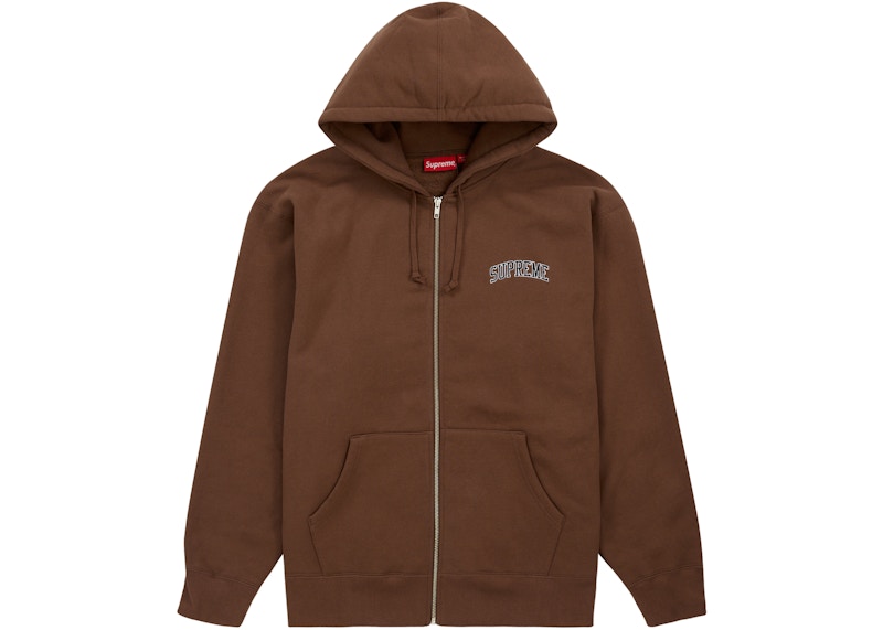 Supreme Doughboy Zip Up Hooded Sweatshirt Brown Men's - FW22 - US