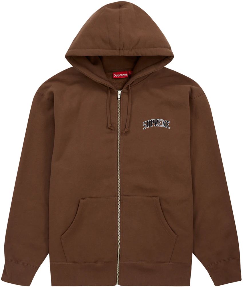 Champion brown zip up sweater hoodie new with tags