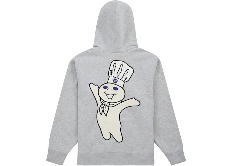 Supreme Doughboy Zip Up Hooded Sweatshirt Heather Grey