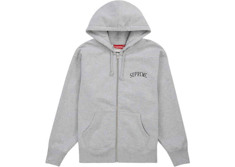 Supreme Doughboy Zip Up Hooded Sweatshirt Heather Grey