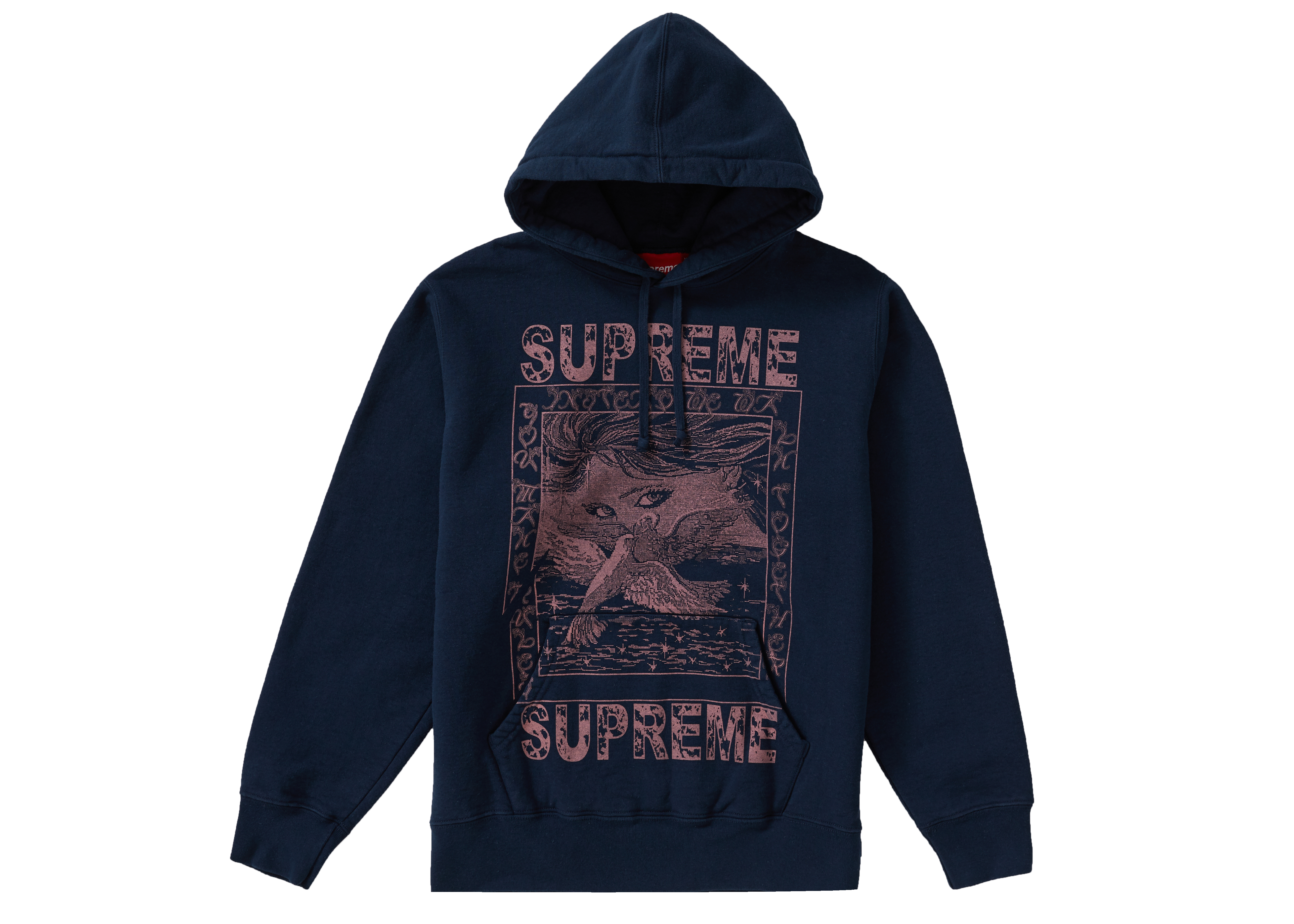 Supreme Doves Hooded Sweatshirt Navy M