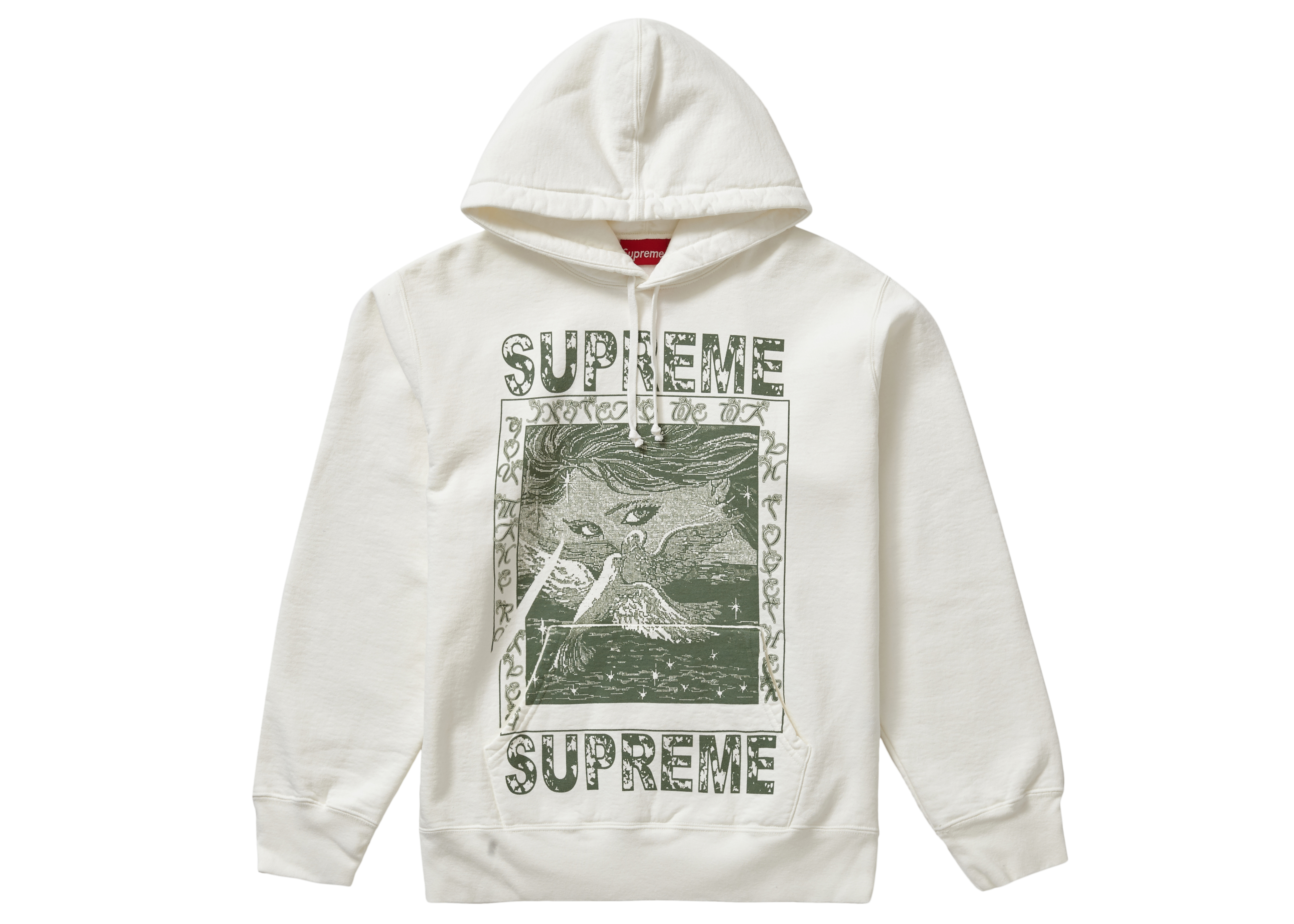 Supreme Doves Hooded Sweatshirt White - FW19 Men's - US