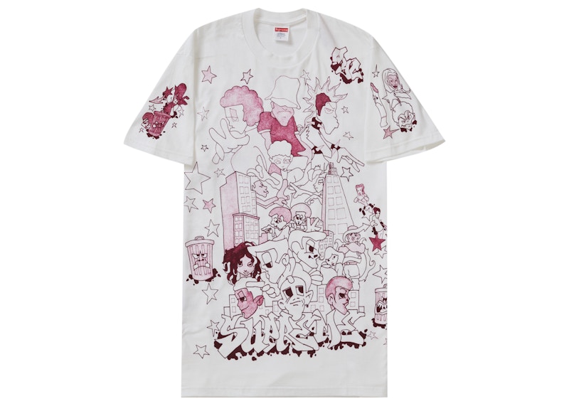 シュプリーム Downtown Tee 白S-