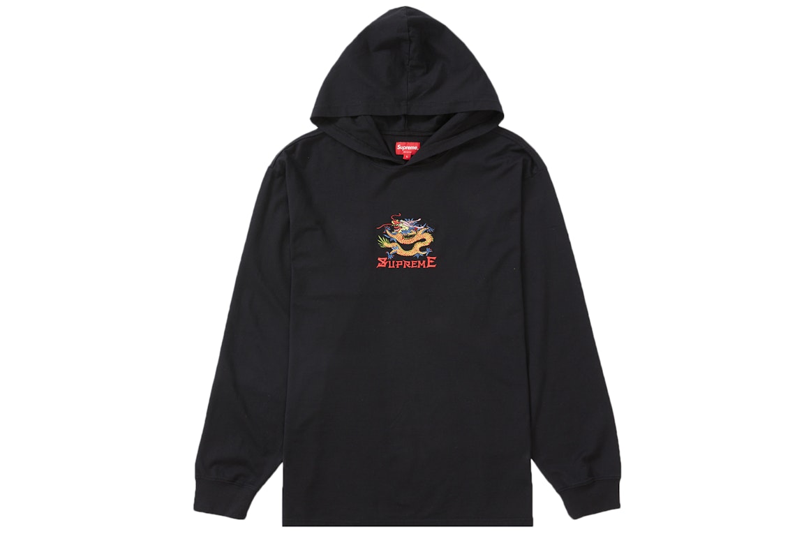 Pre-owned Supreme Dragon Hooded L/s Top Black