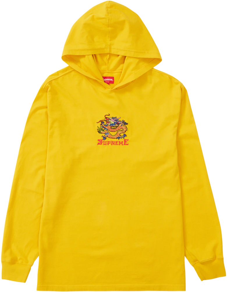 Supreme Dragon Hooded L/S Top Gold Men's - SS22 - US