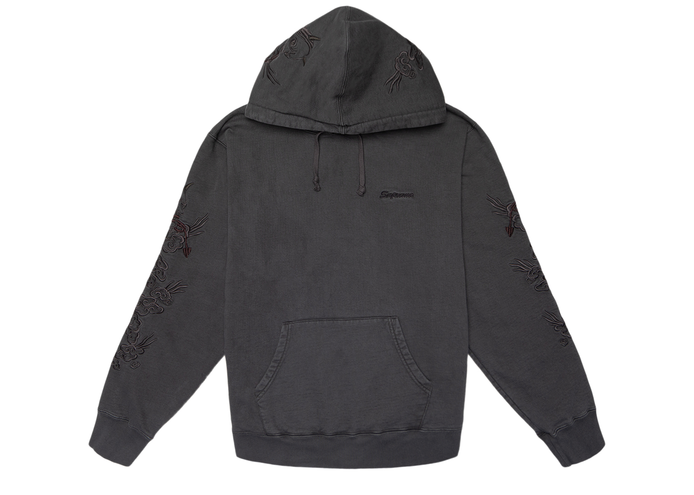 Supreme Dragon Overdyed Hooded Sweatshirt Black Men's - SS20 - GB