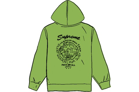 Supreme Dragon Overdyed Hooded Sweatshirt Lime Men's - SS20 - US Supreme Dragon Overdyed Hooded Sweatshirt Lime Men's - SS20 - US