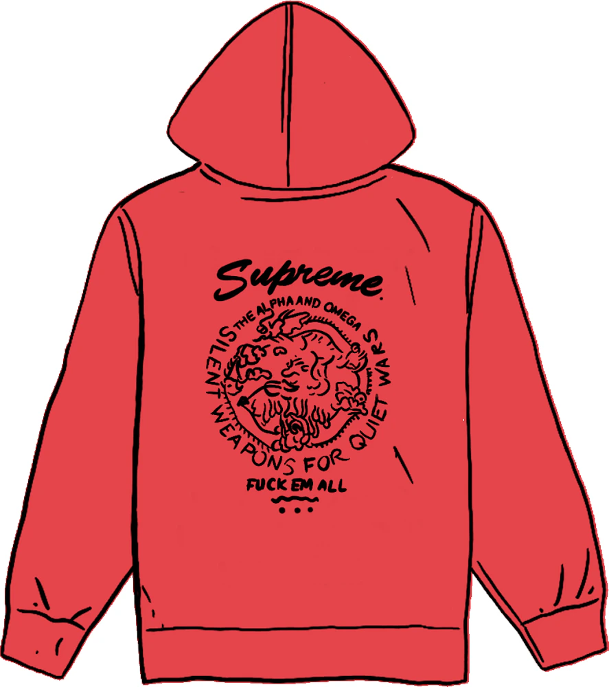 Supreme Dragon Overdyed Hooded Sweatshirt Red - SS20 メンズ - JP