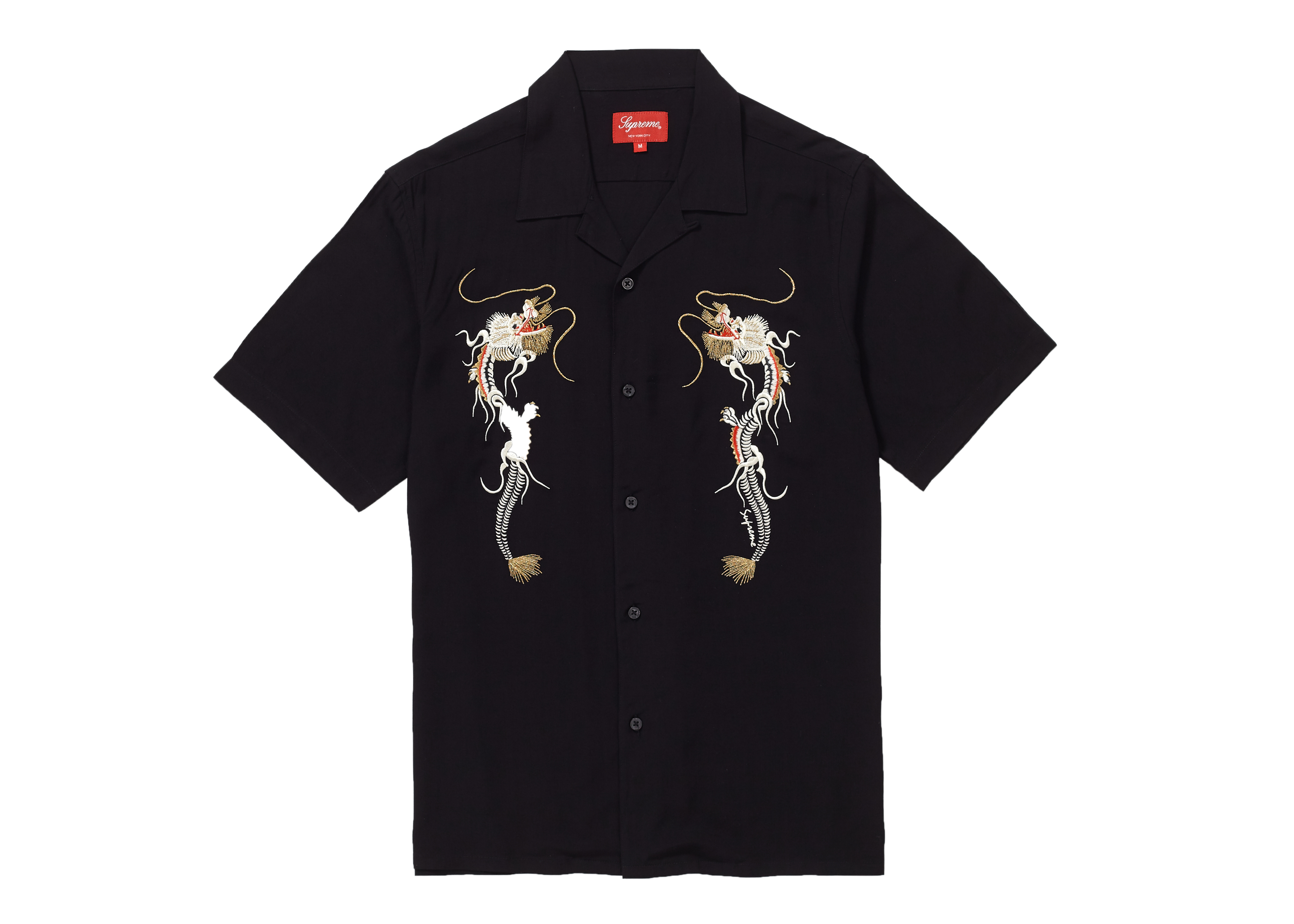 Supreme Dragon Rayon Shirt Black