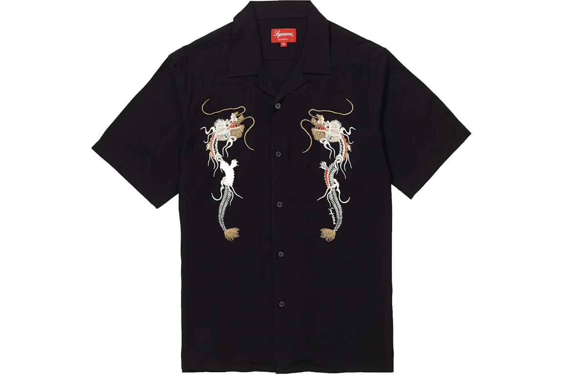 Supreme Dragon Rayon Shirt Black