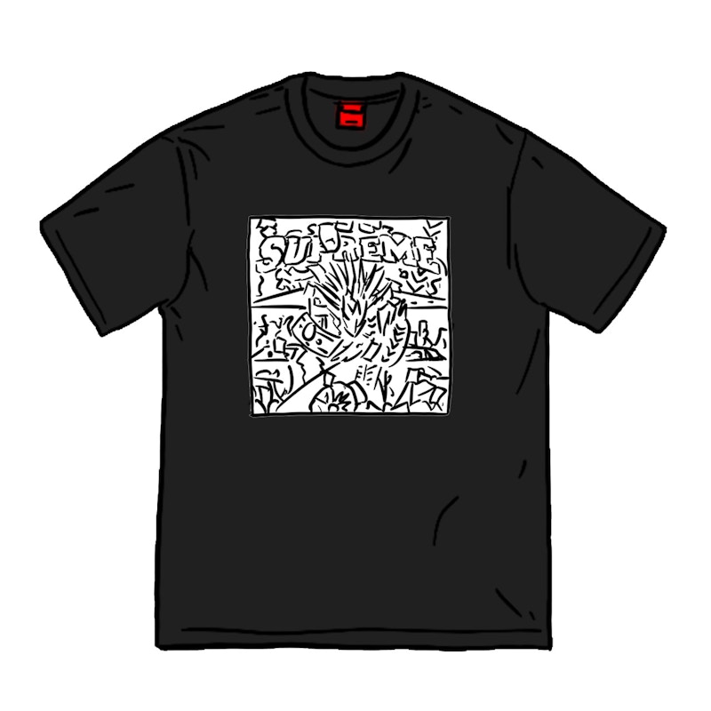 Supreme Dragon Tee Black Men's - SS20 - US