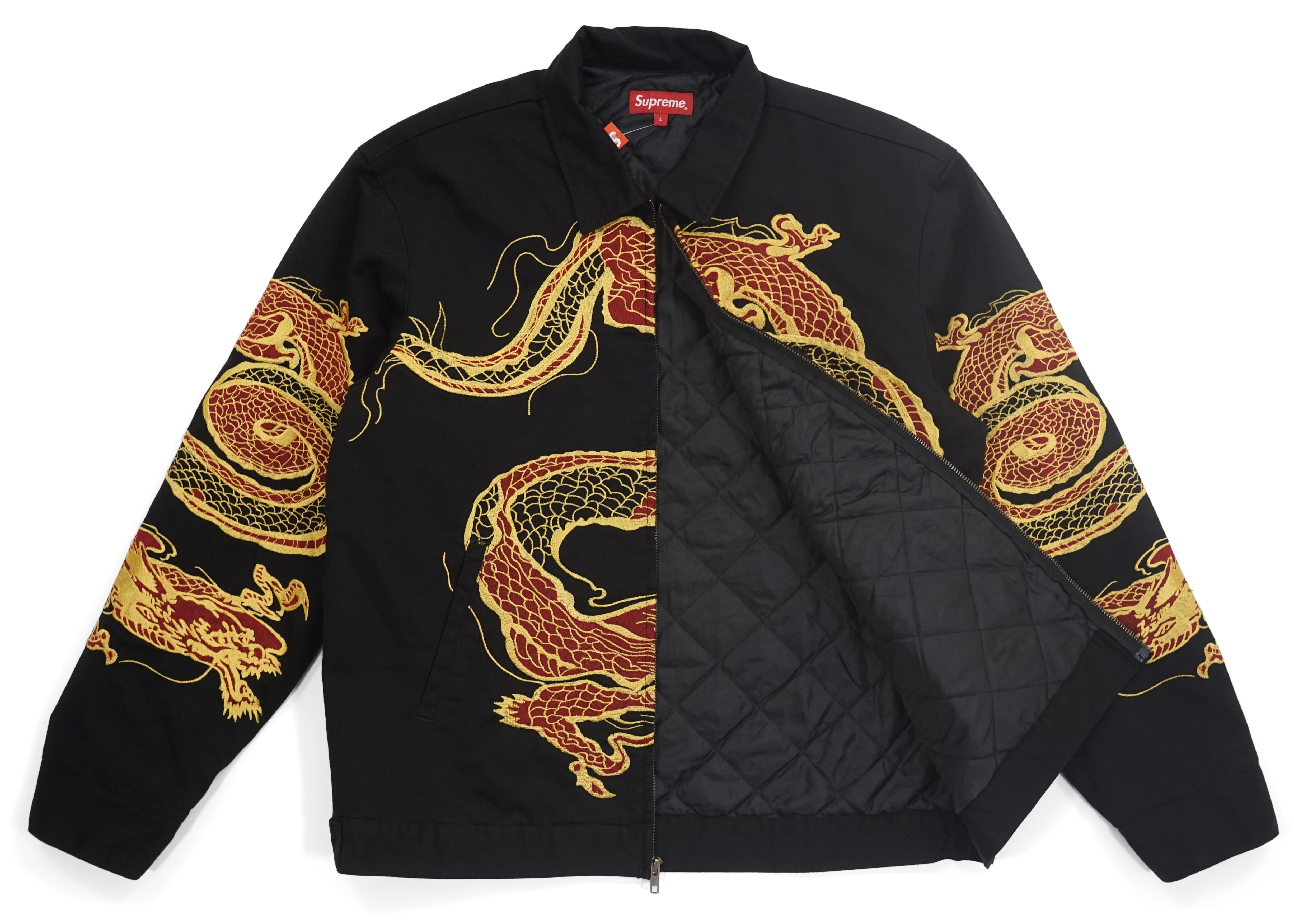 メンズ[L] Supreme Dragon Work Jacket Black