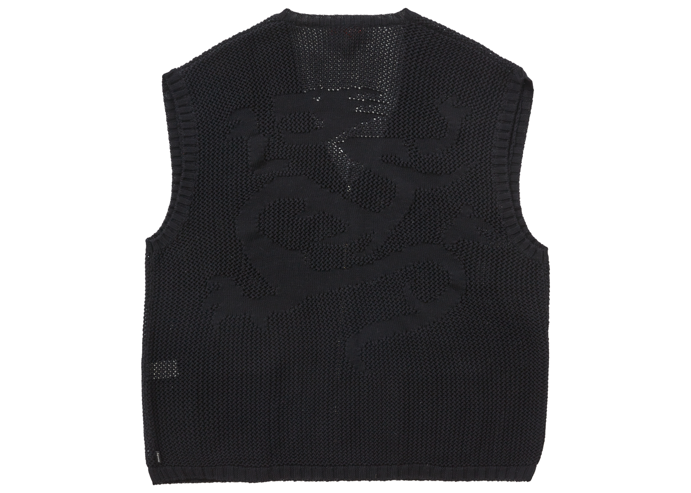 Supreme Dragon Zip Up Sweater Vest 黒　Mアンブッシュ