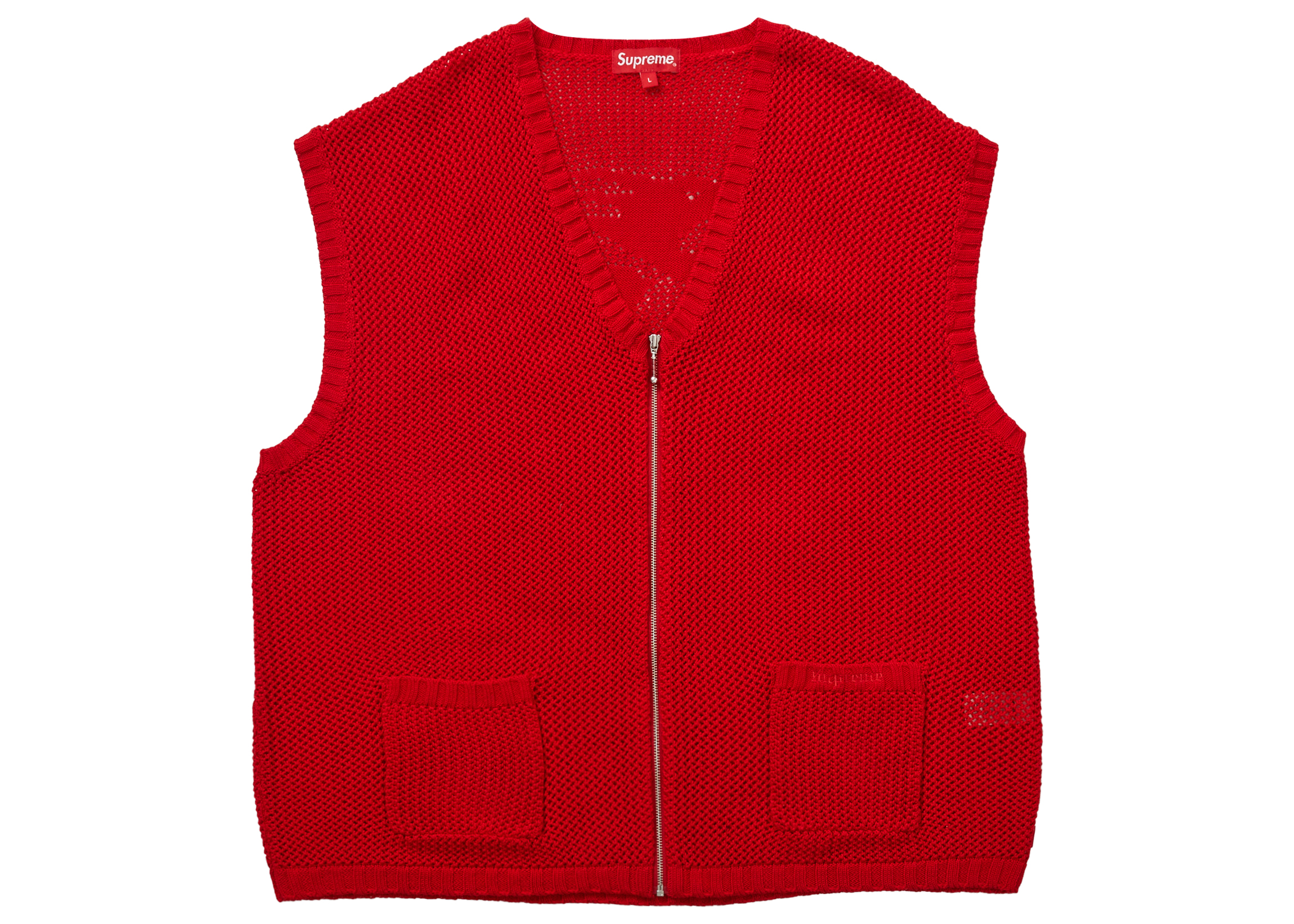 Supreme Dragon Zip Up Sweater Vest Red Men's - SS23 - US